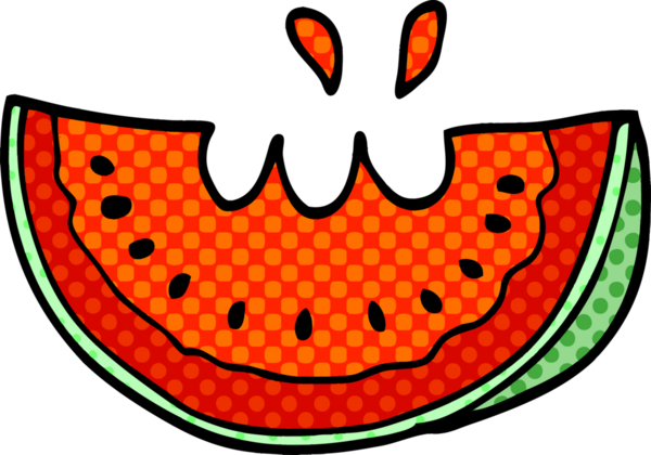 Bir insan tarafından çizilmiş karpuz karpuzu.