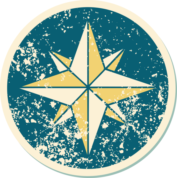 Bir insan tarafından çizilmiş bir yıldızın sembolik dövmeli görüntüsü