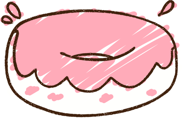 Bir insan tarafından çizilmiş buzlu çörek tebeşiri.