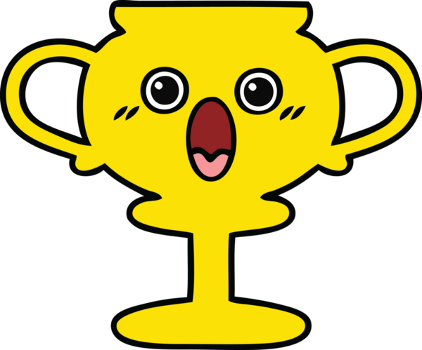 Bir insan tarafından çizilmiş sevimli bir kupa karikatürü.