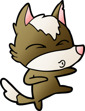 Bir insan tarafından çizilmiş bir kurt düdüğü.