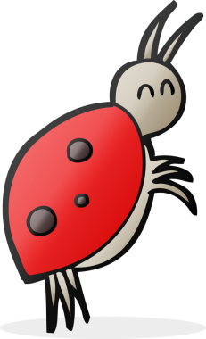 Bir insan tarafından çizilmiş serbest çizim uğur böceği