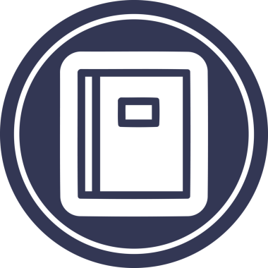 bir insan tarafından çizilmiş bir kitap simgesi