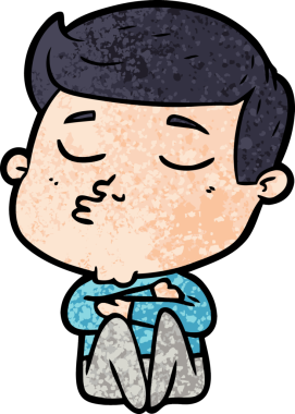 Bir insan tarafından çizilmiş karikatür mankeni adam.