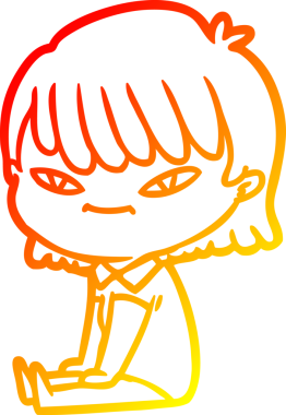 Bir insan tarafından çizilmiş bir karikatür kadın çizimi