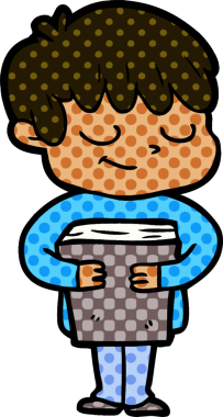 Bir insan tarafından çizilmiş mutlu çocuk çizgi filmi.