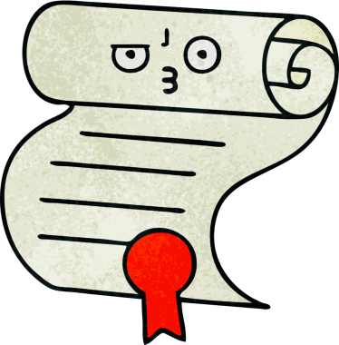 Bir insan tarafından çizilen kontratın retro grunge doku karikatürü