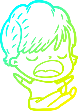 Bir insan tarafından çizilmiş bir karikatür kadın çizimi.