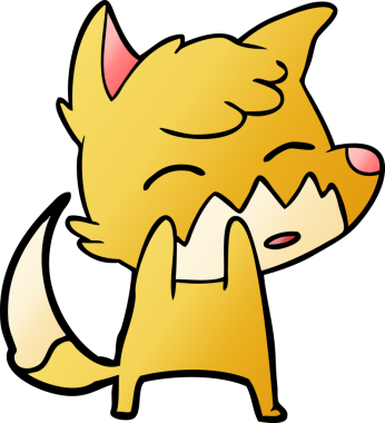 bir insan tarafından çizilmiş tilki çizgi filmi