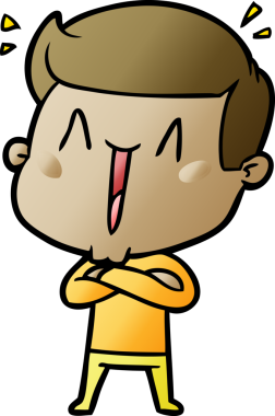 Bir insan tarafından çizilmiş heyecanlı bir çizgi film.