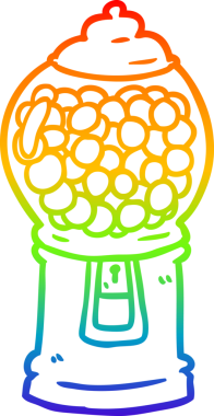 bir insan tarafından çizilmiş bir sakız makinesinin çizimi