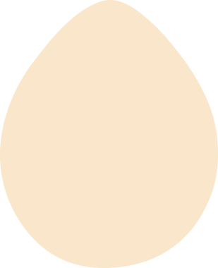 Bir insan tarafından çizilmiş garip bir çizgi film yumurtası.