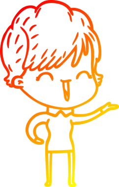 Bir insan tarafından çizilmiş gülen bir karikatür çizimi.