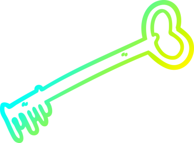 Bir insan tarafından çizilmiş eski bir çizgi filmin soğuk gradyan çizimi.