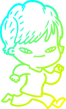 Bir insan tarafından çizilmiş mutlu bir karikatür çizimi.