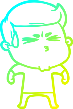 Bir insan tarafından çizilmiş karikatür çizimi.