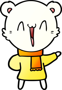 Bir insan tarafından çizilmiş kutup ayısı karikatürü