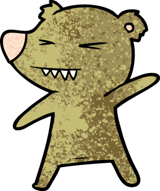 Bir insan tarafından çizilmiş bir çizgi film karakteri.