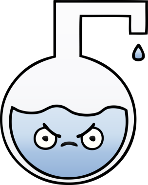 Bir insan tarafından çizilen bilimsel bir deneyin gölgelenmiş karikatürü.