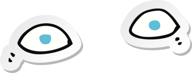 Bir insan tarafından çizilmiş bir çizgi film gözünün çıkartması.