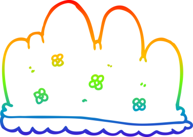 gökkuşağı gradyan çizgi çizimi bir insan tarafından çizilmiş bir çit