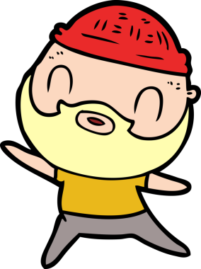 Bir insan tarafından çizilmiş sakallı bir adam.