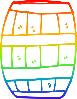 gökkuşağı gradyan çizgi çizimi bir insan tarafından çizilmiş bira fıçısı