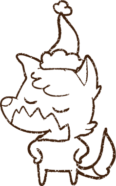 Bir insan tarafından çizilen Noel Kurdu Kömürü