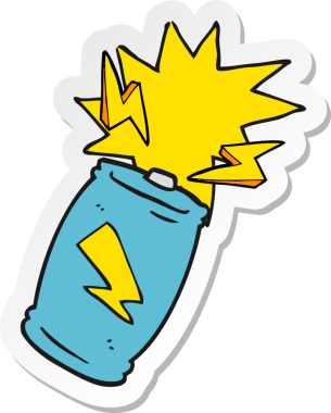 Bir insanın çizdiği karikatür bataryasının çıkartması.