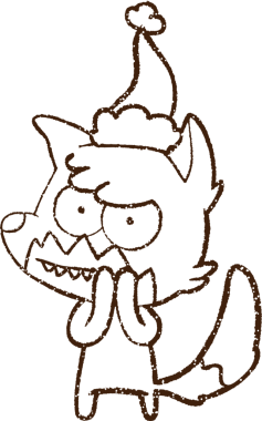 Bir insan tarafından çizilmiş Noel Köpeği Kömürü