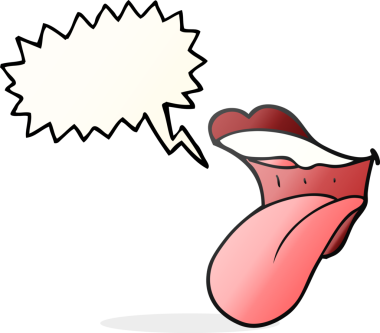 Bir insan tarafından çizilmiş serbest konuşma balonu karikatür ağzı.