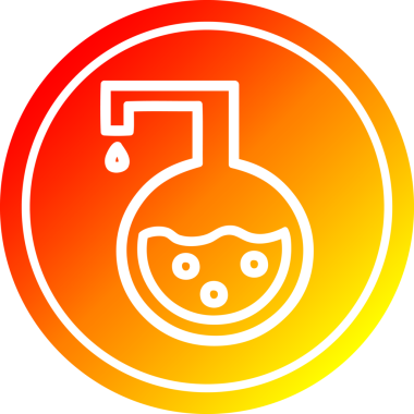 Bir insan tarafından çizilmiş sıcak eğimli dairesel bilim deneyi simgesi