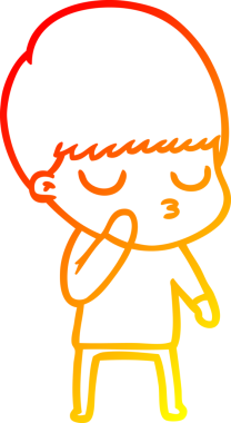 İnsan tarafından çizilmiş bir çizgi film karakteri çizimi.