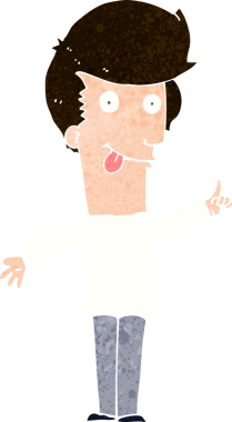 Bir insan tarafından çizilmiş el çizimi karikatür