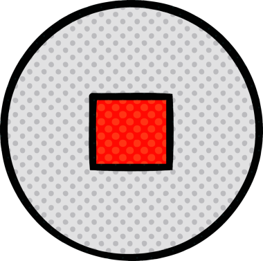 bir insan tarafından çizilmiş bir dur düğmesinin çizgi roman tarzı