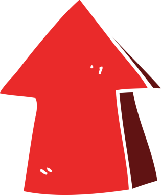 Bir insan tarafından çizilmiş karalama işaretli ok