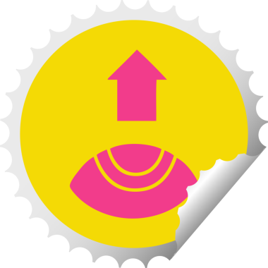 Bir insan tarafından çizilmiş dairesel soyulmuş göz karikatürü.