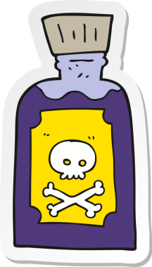 Bir insan tarafından çizilmiş bir zehirin çıkartması.