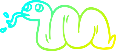 Bir insan tarafından çizilmiş çizgi film yılanı çizimi.