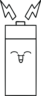 Bir insan tarafından çizilmiş bir pilin çizgi çizimi