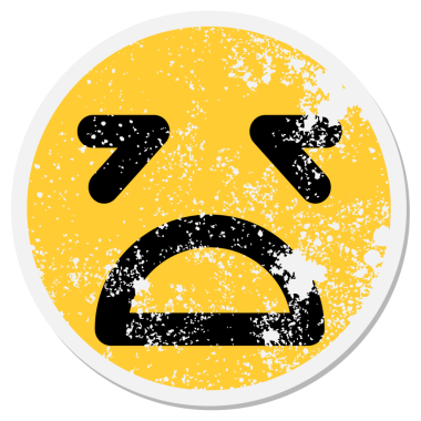 Bir insan tarafından çizilmiş perişan bir yüz çemberi.