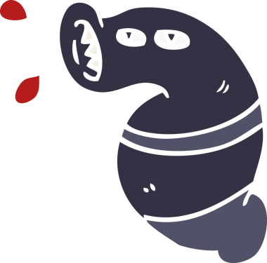 Bir insan tarafından çizilmiş karalama canavarı sülüğü.