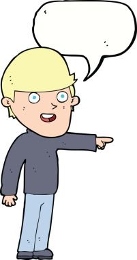 Bir insan tarafından çizilmiş konuşma balonlu bir adam.