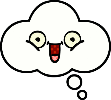 Bir insan tarafından çizilmiş bir düşünce baloncuğunun çizgi roman tarzı