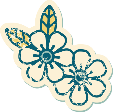 Bir insan tarafından çizilmiş bir çiçeğin sembolik dövmesi.