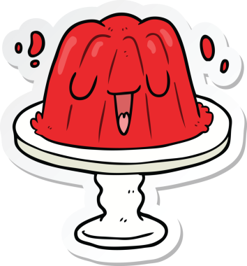 Bir insan tarafından çizilmiş karikatür jölesinin çıkartması.