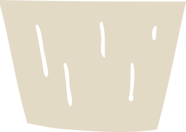 Bir insan tarafından çizilmiş düz renkli kek kabı.