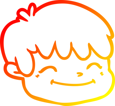 Bir insan tarafından çizilen çizgi film karakterinin sıcak çizgi çizimi