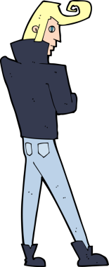 Bir insan tarafından çizilmiş havalı bir çizgi film.