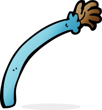 Bir insan tarafından çizilmiş çizgi film kolu